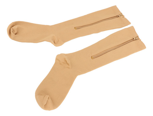 Calcetines De Compresión Con Cremallera Para Mujer, 1 Par, 1