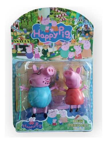 Set Muñecos Figuras Articuladas Peppa Pig Y Papá Ltf Shop 