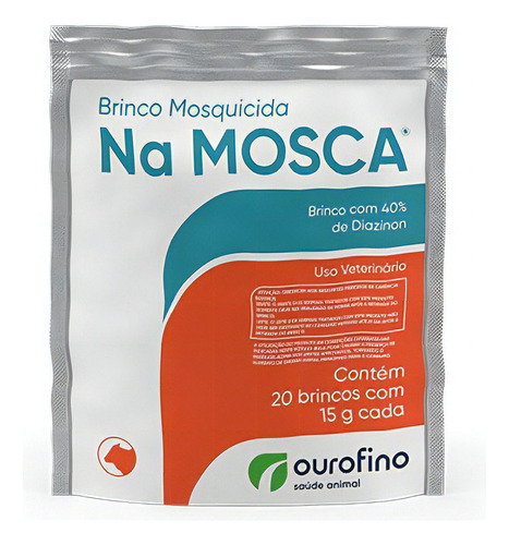 Brinco Mosquicida Na Mosca Ouro Fino com 20 Brincos par Bovinos Laranja