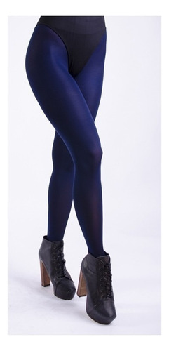 Medias Pantys Blue Navy Gruesas Thermo 80