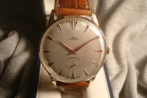 Comprar Precioso Reloj Mervos '55 Antiguo Hombre Oro Plaque 18k Joya