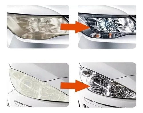 Kit Pulidor De Focos Restaurador Focos Pulir Cera Para Auto Kit Pulidor De Focos Faros Plásticos Acrílico Auto Moto Pulido Lijado Restaurador Profesional Pasta Abrillantador Marin Kit Completo