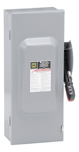 H323n Interruptor De Seguridad 100a, 4 Wire, 3 Pole, 1 Neut