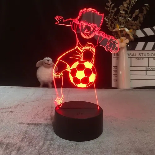 . Figura De Capitán Tsubasa De Anime Llevó Luz De Noche