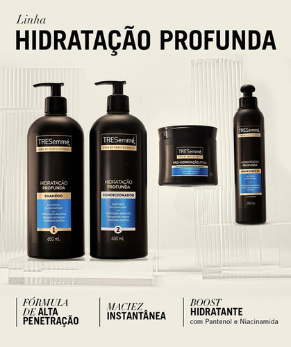 Kit C/ 6 Shampoo Hidratacao Profunda Frasco 650ml Tresemme