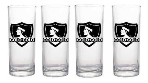 Set De Vasos Altos Colo Colo Fútbol