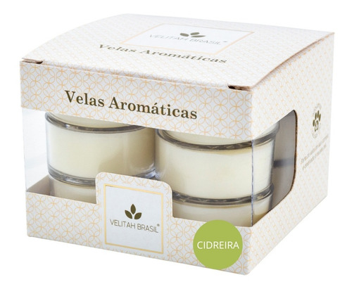 Imagem 5 de 5 de Vela Aromática Cidreira Com 12 Mini Velas Aromatizadas