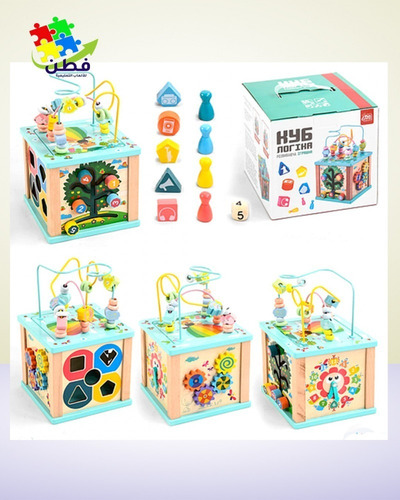 Imagen 4 de 6 de Cubo Didáctico Tipo Montessori Laberinto Reloj Juego Motriz