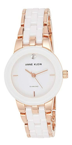 Anne Klein | Reloj Mujer | Ak/1610wtrg | Original Color de la correa Blanco/Rosa dorado Color del bisel Blanco Color del fondo Blanco