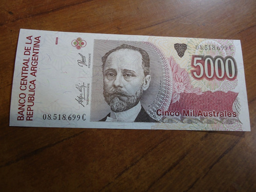 Billete De 5000  Australes 1990 Bot 2870