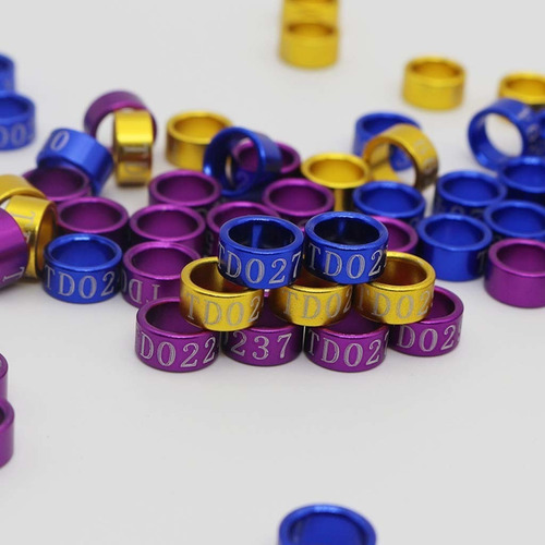 Imagen 6 de 8 de Anillo De Pie De 5 Mm Para Pájaro, 50 Piezas, Identificación