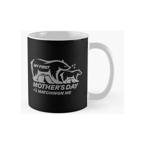 Taza    Mi Primer Día De La Madre Matching Me-black Bear Mot