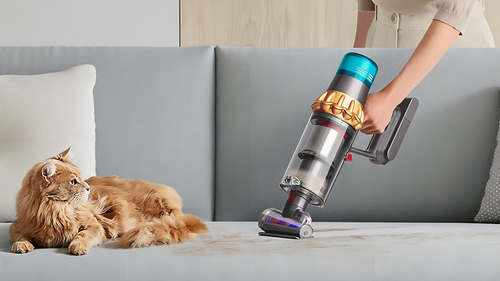 Aspirador Dyson V15 Detect Absolute Com Filtragem Hepa Cor Dourado 127/220V