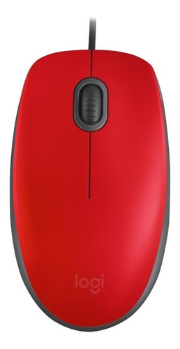 Mouse Optico Logitech M110 Rojo