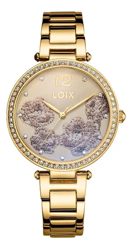 Reloj Loix Mujer Cuarzo Flores En Filigrana L1214