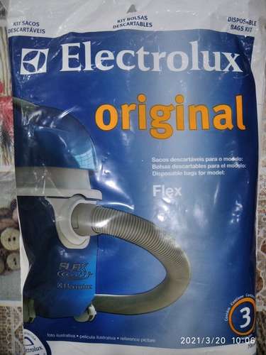 Bolsa Original Aspiradora Electrolux Flex Contiene 3 Bolsas 