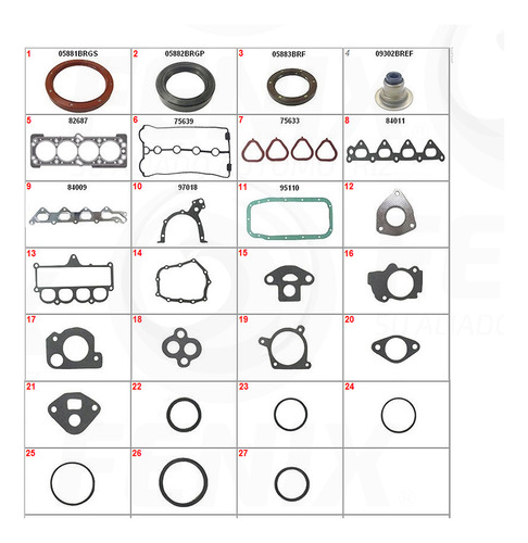 Empaquetadura Motor Completa (mls) Chevrolet Aveo 1.4/1.6/op