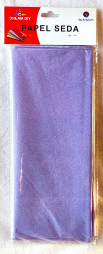 Pack 10 Pliegos Papel Seda Morado Claro Nacarado 50.8x66cm