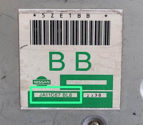 Computadora De Motor Sentra Tsuru 1992-1993 1.6 Ja11c67 Bb (Usado)