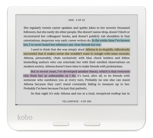 Ereader Kobo Libra Colour De 7 Pulgadas, Blanco, Antideslumb