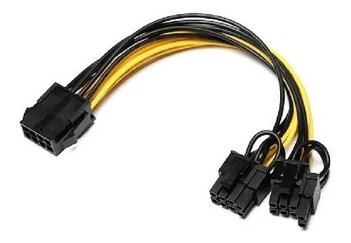 Imagen 2 de 4 de Cable Adaptador Splitter Pcie 8 A 2x 8 Pin (6+2) Rig Minería