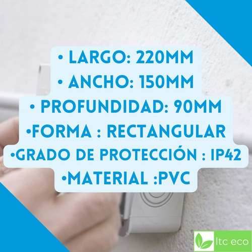 Imagen 4 de 10 de Caja De Paso Luz Estanca Exterior 220x150x90 Pvc Electricas