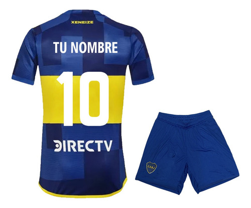 Conjunto Camiseta + Short Personalizable Boca Juniors Adulto