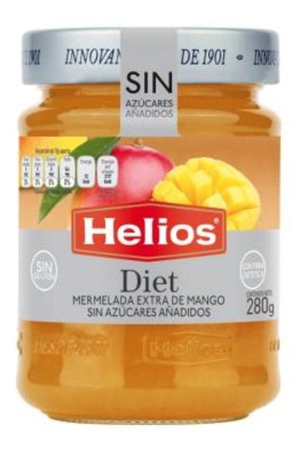 Mermelada Helios Mango Diet Sin Azucar Libre Gluten 280 Gr