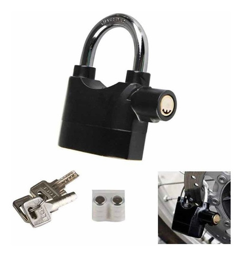 Imagen 8 de 10 de Candado Alarma Inoxidable Para Moto O Bicicleta