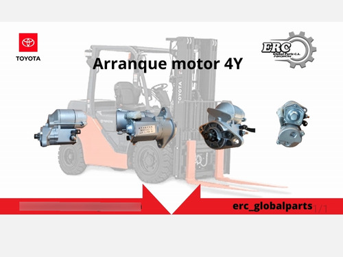 Motor De Arranque Montacargas Toyota Motor 4y