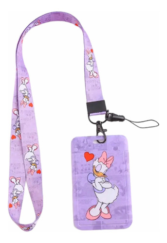 Lanyard Porta Credencial Pata Daisy Morado