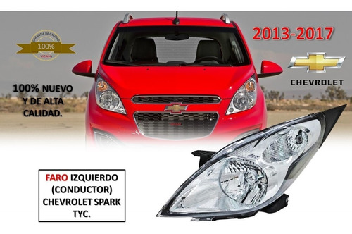 Faro Izquierdo (conductor) Chevrolet Spark Tyc 2013-2017.