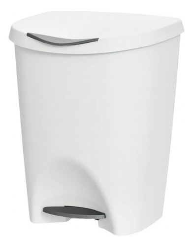Lixeira De Chao Usual Com Pedal Para Casa Capacidade 7,5l Cor Branco