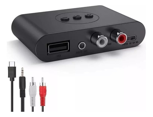 Receptor Bluetooth 5.0 Dual Salida Rca Y 3.5mm+ Usb