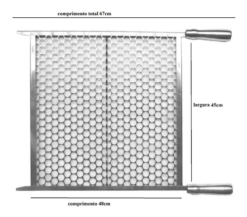 Suporte Churrasqueira Pequena Até 60cm + Grelha Moeda 45cm
