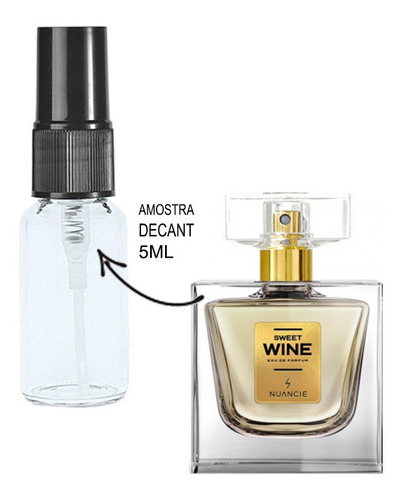 Imagem 2 de 2 de Decant 5ml - Perfume Sweet Wine Nuancie Amostra Vidro Spray