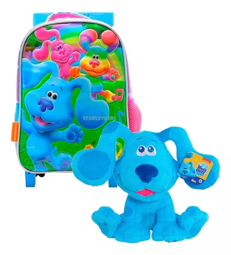 Bluey Mochila 12 PuLG Con Carro Jardin Disney Original