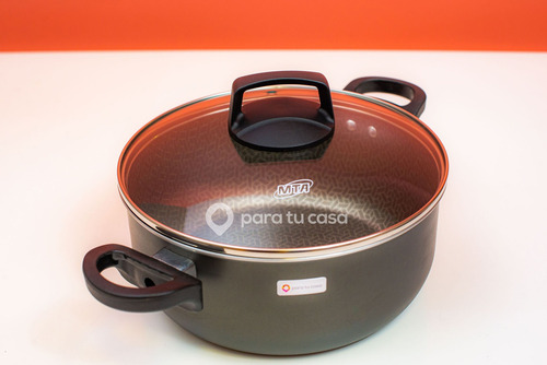 Batería Cocina Olla Cacerola Aluminio Teflón Madri 5p Mta