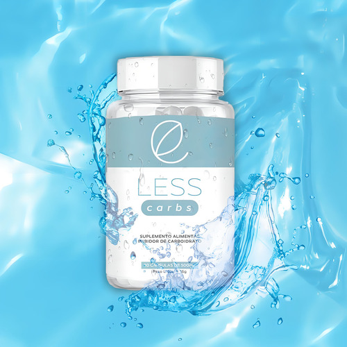 Inhibidor de carbohidratos Lesscarbs, 60 días, 60 cápsulas, sabor sin sabor