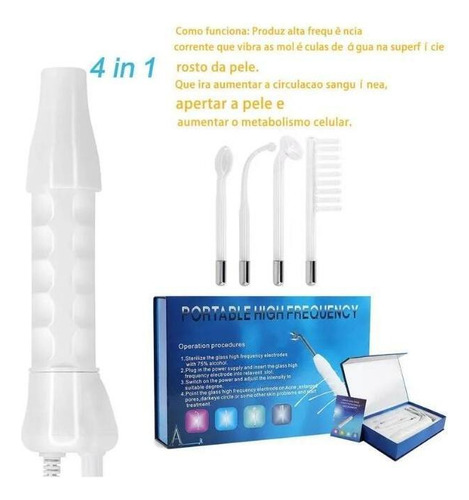Aparelho De Beleza De Alta Frequência Portátil Bivolt