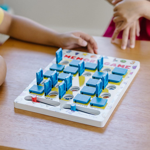 Juego De Memoria Viaje De Madera Con 14 Caras De Cartas Dobl