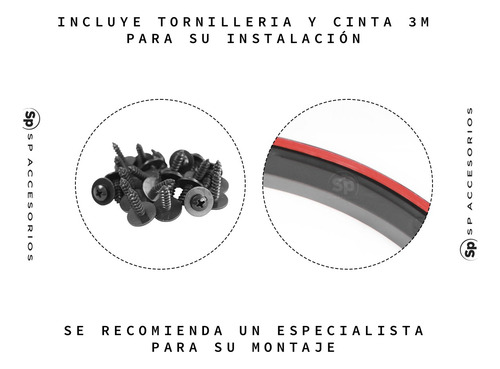 Cantoneras Vistas Roja Para Nissan Frontier 2018+