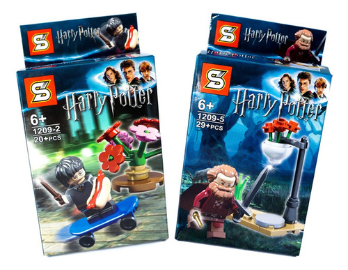 Pack X2 Figuras Harry Potter Armables Muñecos En Caja