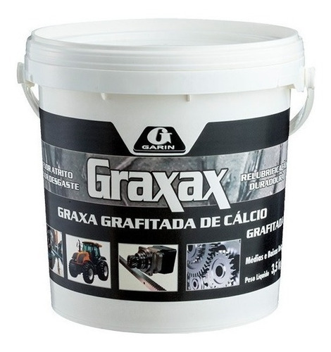 Graxa Calcio Grafitada Rolamento 3,5kg Graxax Garin Ebomclim