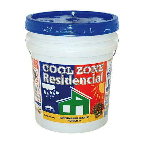 Cubeta Impermeabilizante 3a 18l Blanco Cool Zone Thermotek