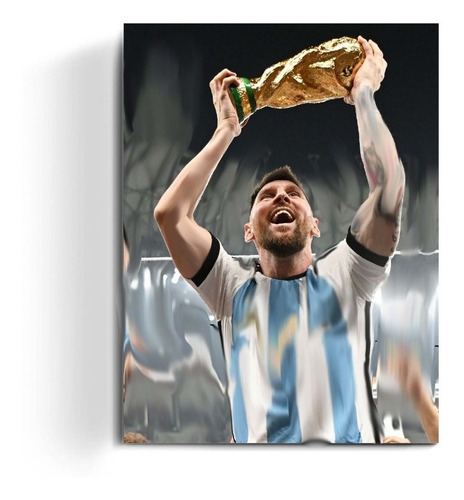 Cuadro Messi Argentina Campeón Mundial Qatar Fifa 2022 
