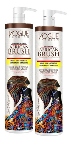 Escova Progressiva African Brush 1 Litro Vogue Fashion
