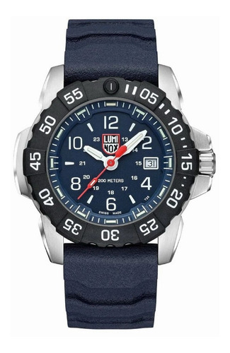 Reloj Luminox Navy Seal 200m Xs.3253.cb Agente Oficial Color Del Fondo Azul Color De La Malla Azul Color Del Bisel Negro