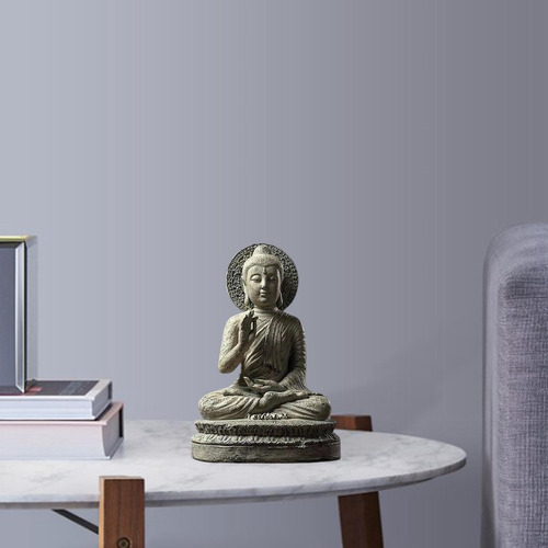Estatuilla Decorativa De Estatua De Buda Con Base Corta