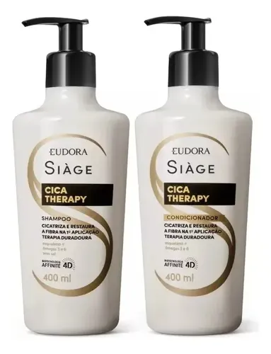 Kit Siàge Cica Therapy Shampoo + Condicionador 400ml Eudora - R$ 130